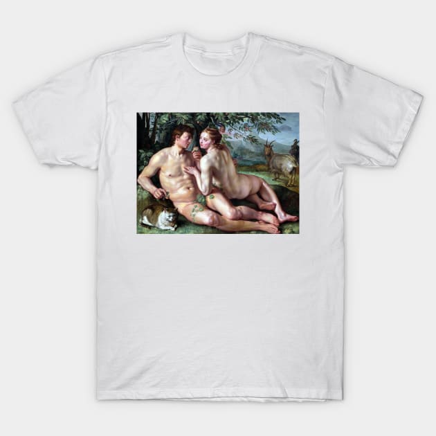 Hendrik Goltzius The Fall of Man T-Shirt by pdpress